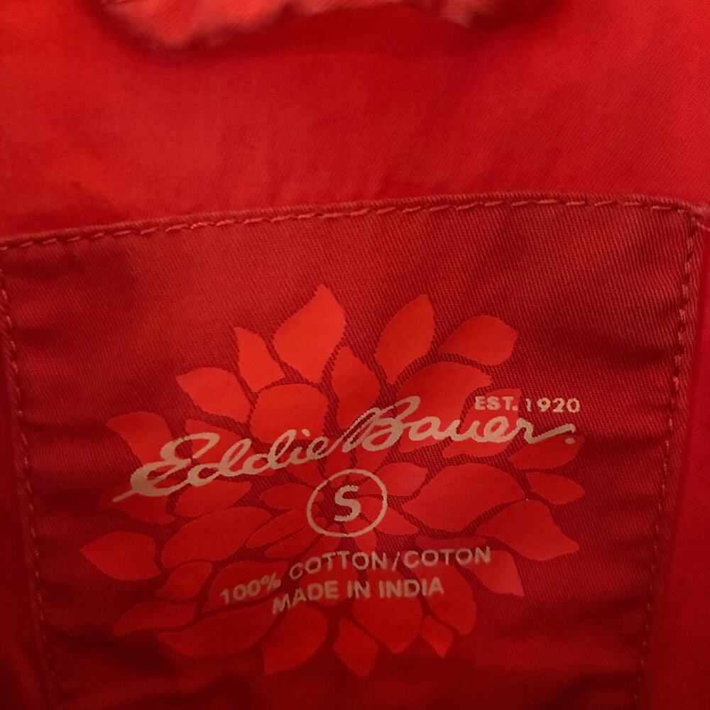 Eddie Bauer Women's Utility Jacket Small Paprika Orange Cotton Casual Stylish - Picture 3 of 10